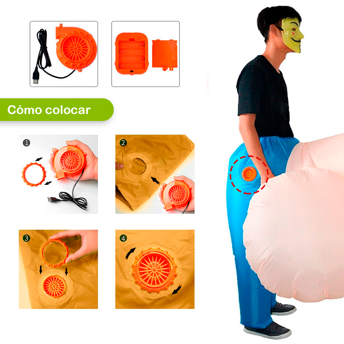 Miniatura 2 de Disfraz Inflable De P3n3 Pantalón MA-908